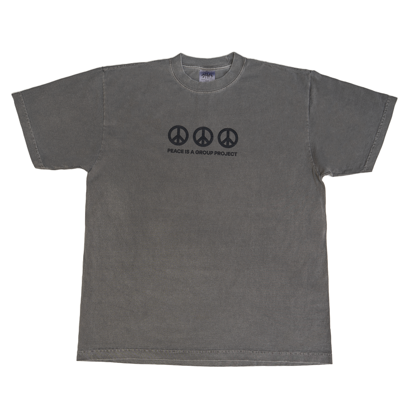 Peace is a Group Project Tee - Cement Grey