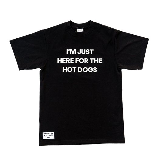 I'm Just Here for the Hot Dogs - Black