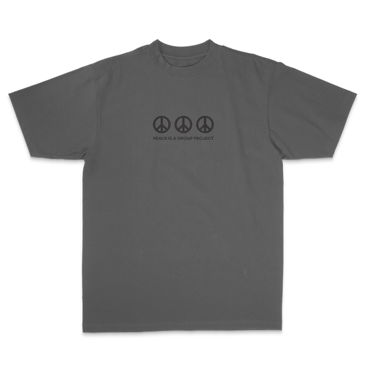 Peace is a Group Project Tee - Grey