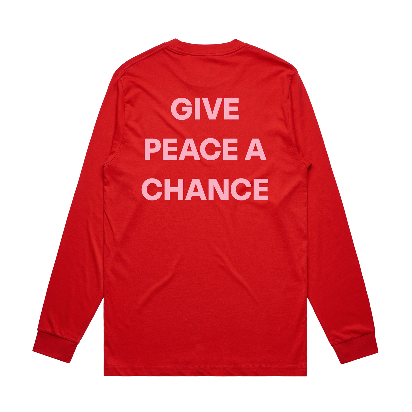 Give Peace a Chance Long Sleeve Tee - Red