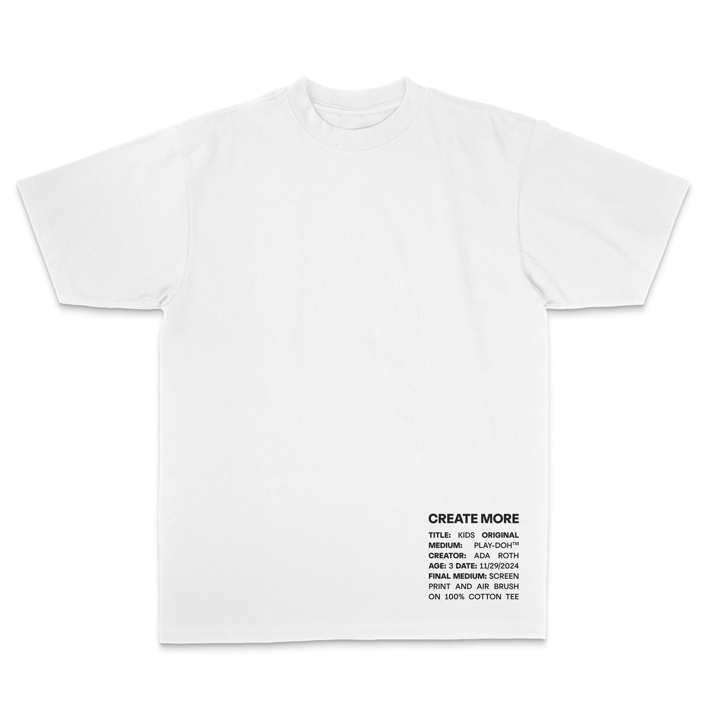 “Kids” Create More Tee [Adult Sizes]