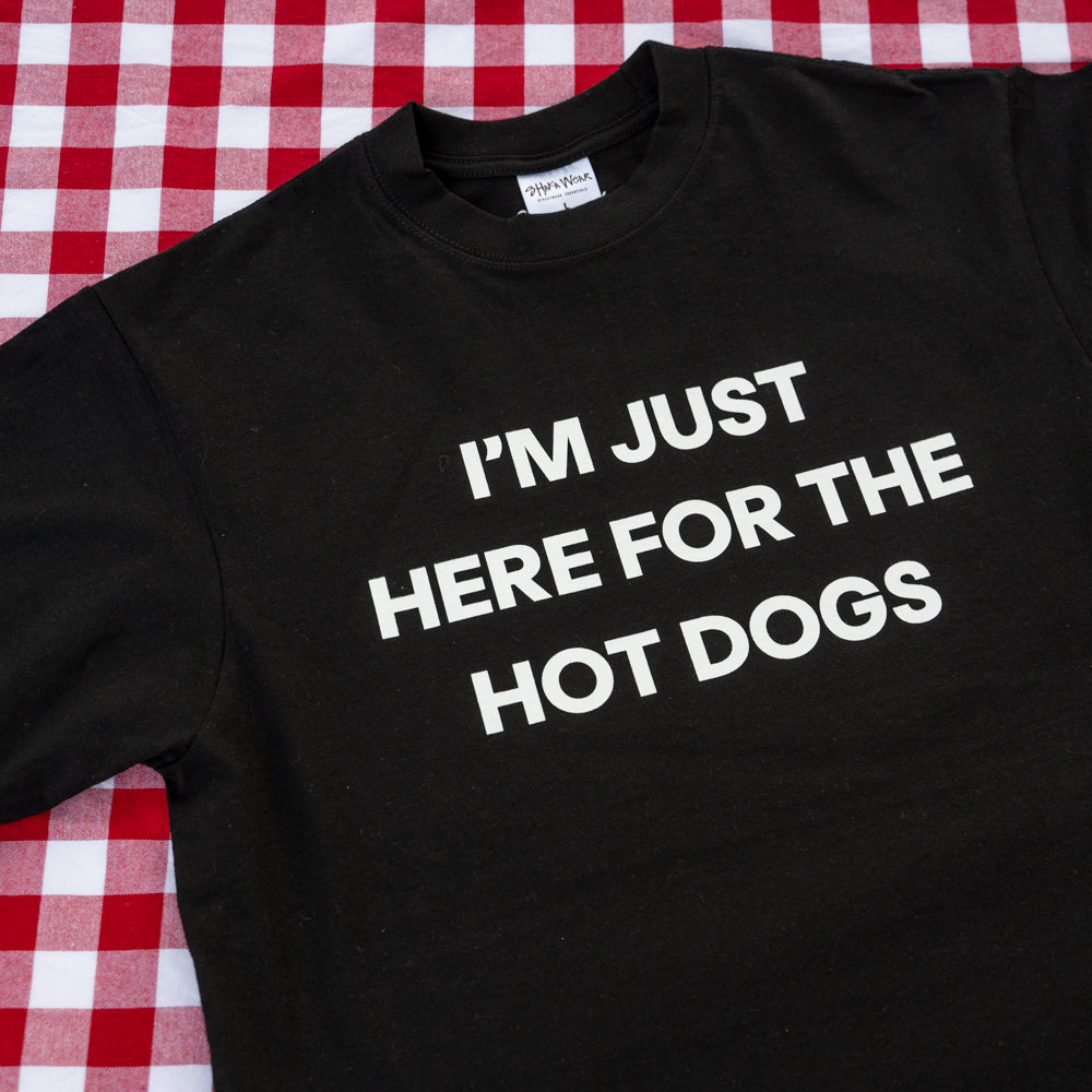 I'm Just Here for the Hot Dogs - Black