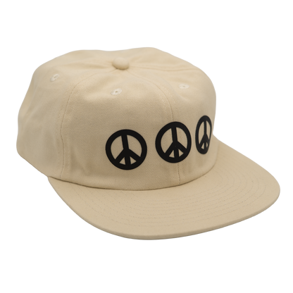 Peace is a Group Project Hat [Black/Cream - Low Profile]