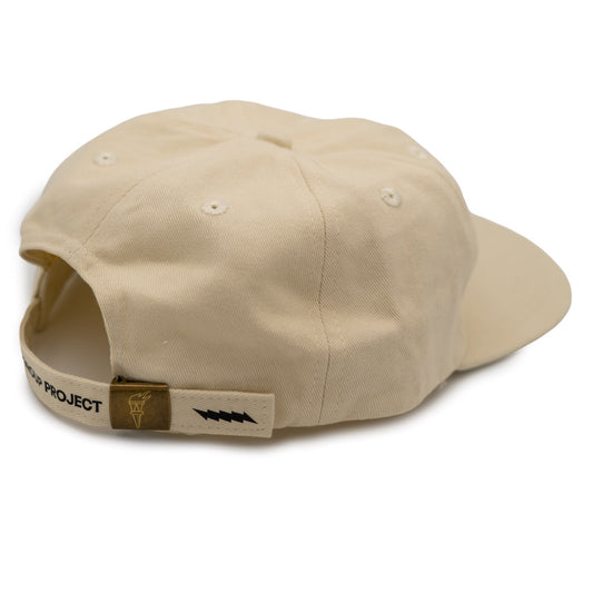 Peace is a Group Project Hat [Black/Cream - Low Profile]