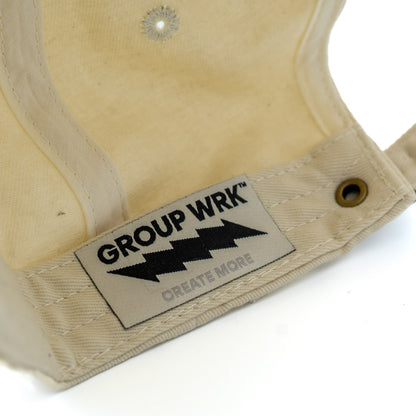 Peace is a Group Project Hat [Black/Cream - Low Profile]