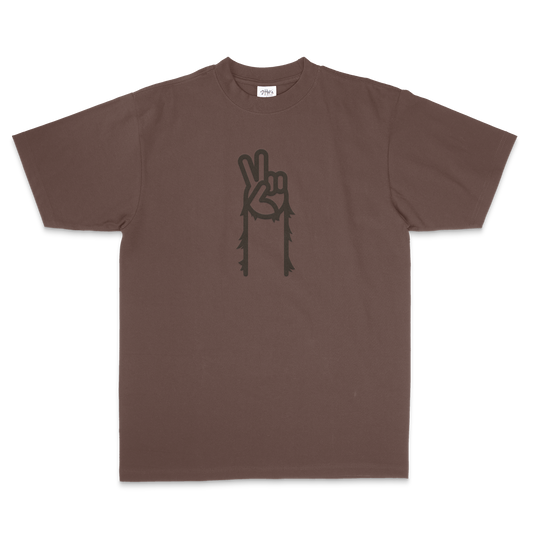 Sasquatch Peace Tee - Brown